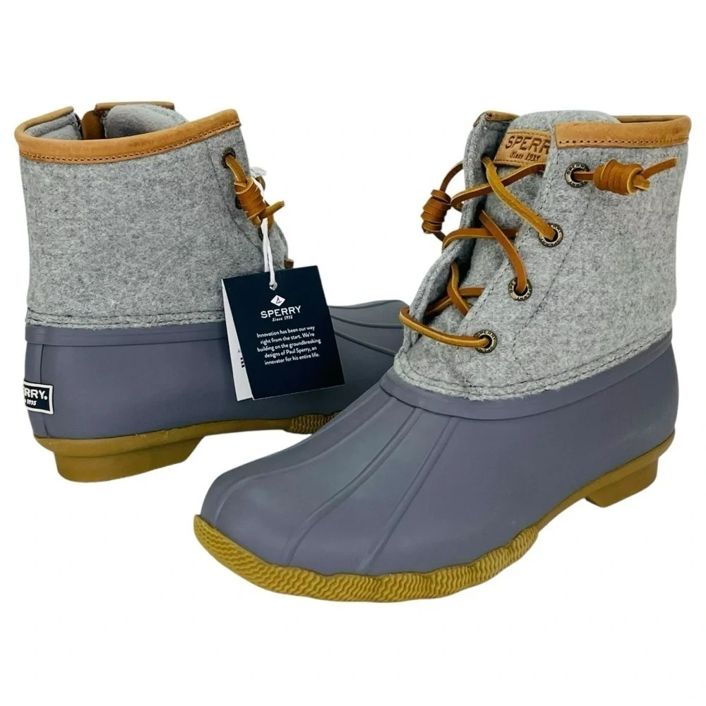 Sperry Saltwater Wool Insulated Womens Ankle Rain Boots Size 5.5M